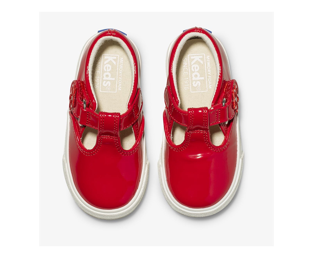 Kids Keds Slip Ons - Daphne Patent - Red - 5913-YVUAQ